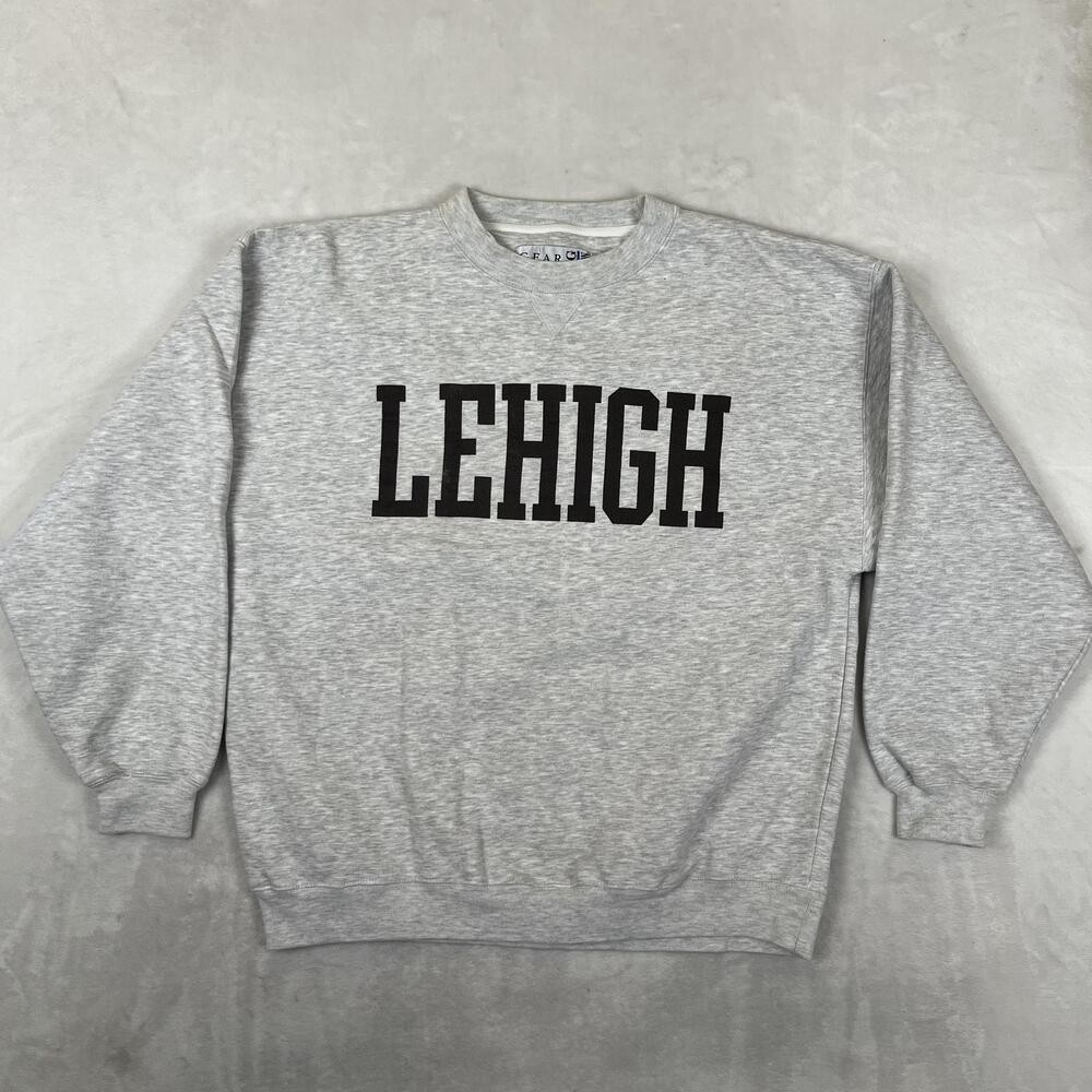 Vintage Lehigh University Sweatshirt Mens XL Gray NCAA College Crewneck